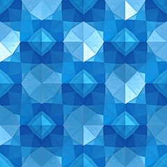 Abstract geometric pattern of overlapping blue shapes