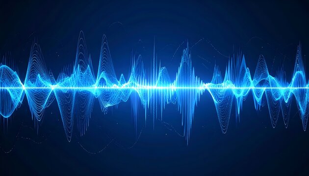 Abstract audio waveform graphic