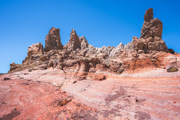 Volcanic Rock Formations at Teide National Park, Tenerife, Canary Islands, Spain