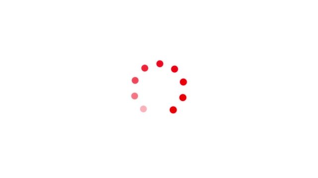 loading circle icon on white background. circle arrow icon refresh and reload animated, Loading icon ,loading circle upload or download animation Waiting symbol. 4k video icon animation .