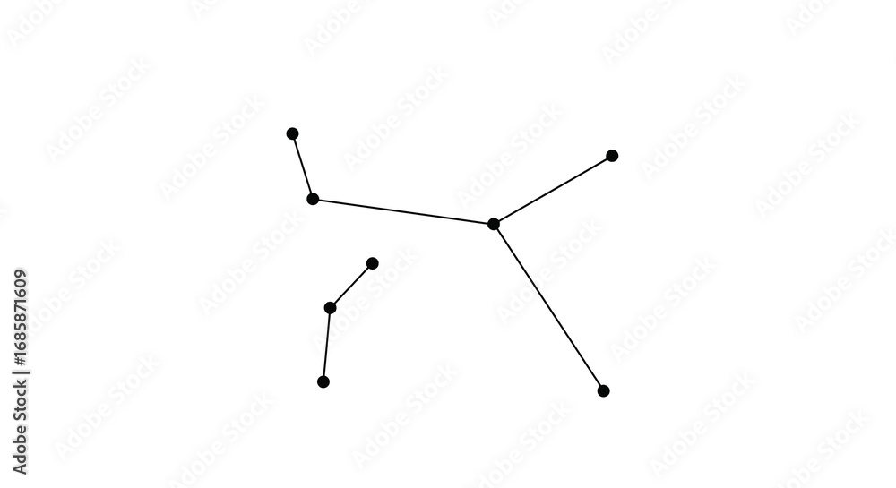 Poster minimalist geometric network diagram with connected nodes and lines