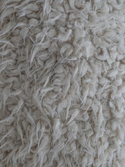 Artificial sheep wool texture close up