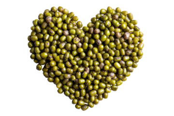 Heart-shaped cluster of mung beans (1)