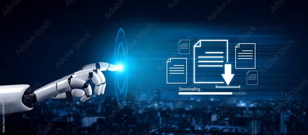 Poster ai facilitates digital document downloading and data access with optimized transfer process, improvi