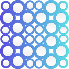 Dense arrangement of evenly distributed gradient circles forming a structured grid pattern.