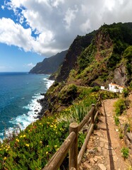 Coastal path, dramatic cliffs