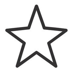 Obraz premium Simple five pointed star outline hand drawn style icon graphic element
