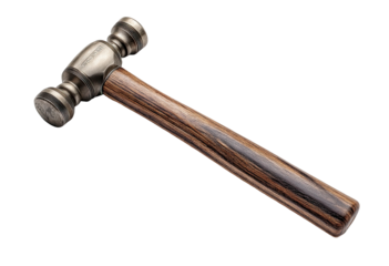 Metal hammer with wood handle
