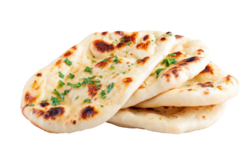 Fluffy garlic naan cozy home kitchen food photography