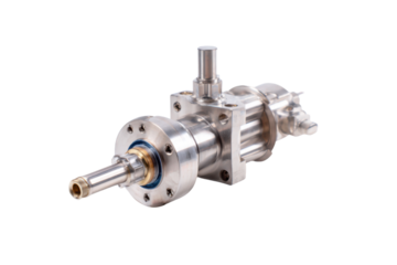 Technical design of industrial pump mechanism on factory floor