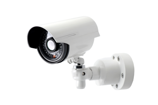 Urban surveillance camera installation indoor close-up photography