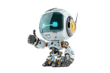 Studio setting for interactive robot character digital illustrations