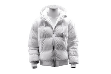 Winter fashion statement white puffer jacket studio apparel trendy