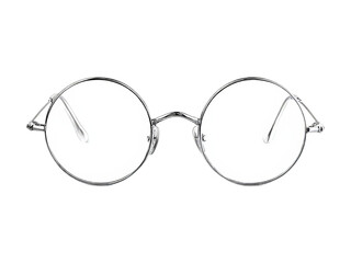 Clear frame round glasses stylish eyeglasses fashion accessory, Isolated On white, Png Transparent