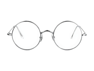 Clear frame round glasses stylish eyeglasses fashion accessory, Isolated On white, Png Transparent