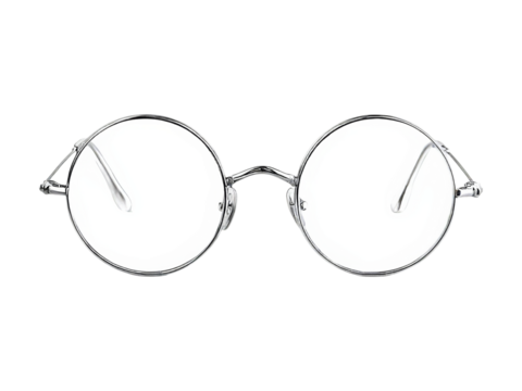 Clear frame round glasses stylish eyeglasses fashion accessory, Isolated On white, Png Transparent