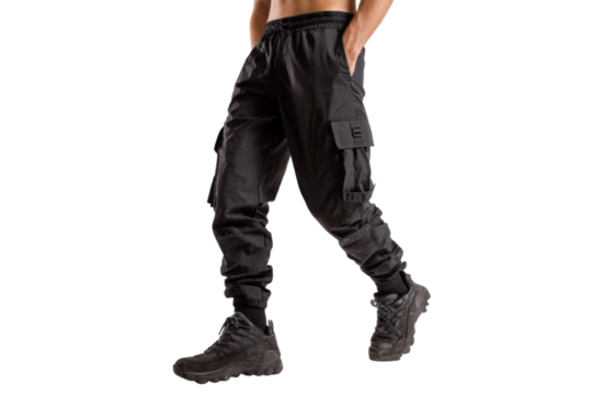 Urban fashion trends stylish cargo pants for men in action