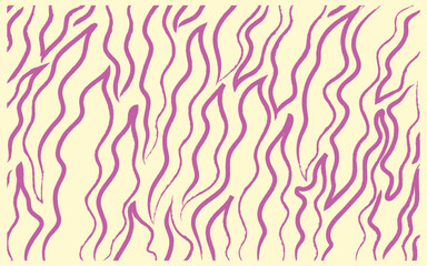 Abstract purple wavy lines on pale background