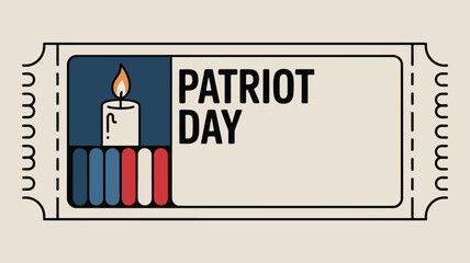 Patriot day candle memorial remembrance honor respect tribute flag blue red white usa