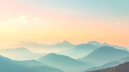 Obraz premium Breathtaking Mountainous Landscape at Sunset: Scenic Viewpoint for Nature Photography and Adventure