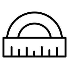 Protractorvector line icon design 