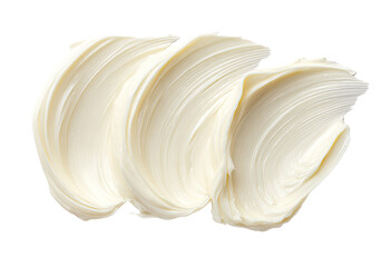 Creamy, smooth, off-white substance in flowing, swirled strokes