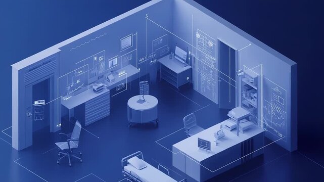 Modern hospital room representing healthcare innovation and technology