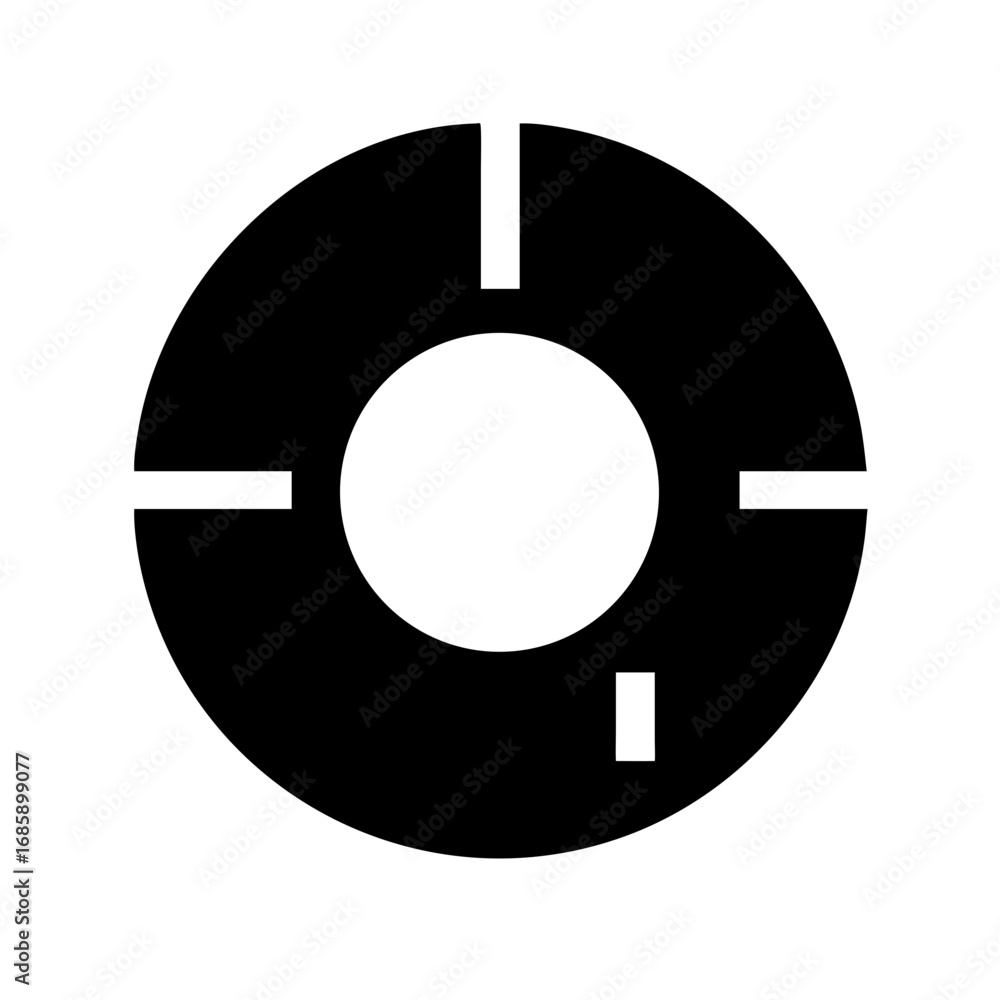 Poster black and white target icon vector graphic design element for ui ux design and web development proje