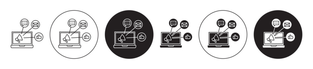 Social campaign Icon collection for ui on white background