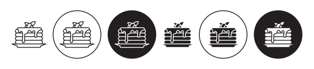 Pancakes Icon collection for ui on white background