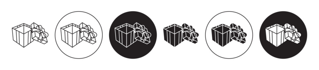 Open gift box Icon collection for ui on white background