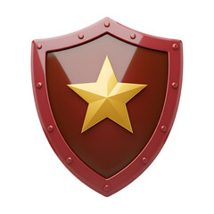 3D Plastic Shield with Golden Star Icon for Teachers’ Day Honor and Respect