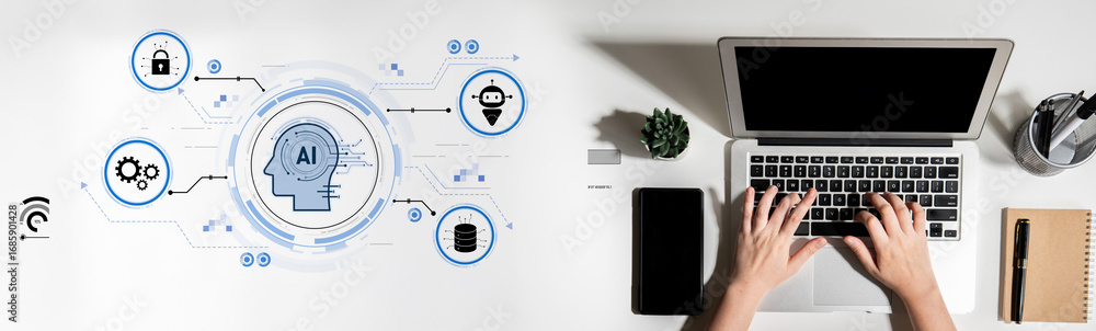 Poster ai security and data ecosystem integrate ai, data, and security into one connected system for automa
