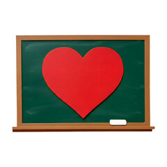Paper cutout chalkboard with heart symbol celebrating Teachers Day love and respect