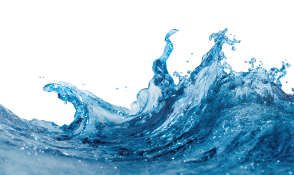 Water splash, dynamic, blue,  powerful
