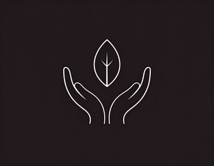 Hands holding a leaf