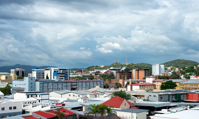 Skyline Windhoek cityscape architecture. Namibia