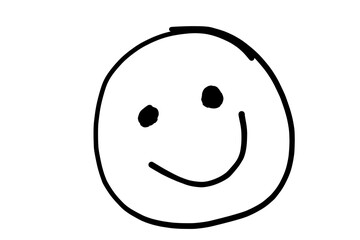 Hand drawn smiley face icon