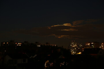 time lapse of night city
