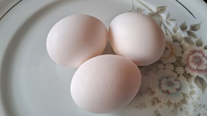 Eggs on a Floral Plate