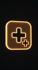 Fototapeta premium Digital Wellness Icon with Glow Effect