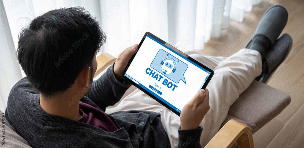Aufkleber chatbot software application for modish online business that automatically reply to customer questio