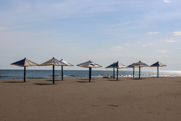 Sun umbrellas on the beach