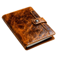 Distressed Leather Journal Rustic Texture Vintage Design Perfect for Writers  Artists isolated on transparent background