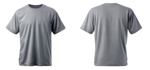 Gray T-Shirt Front and Back View (4)