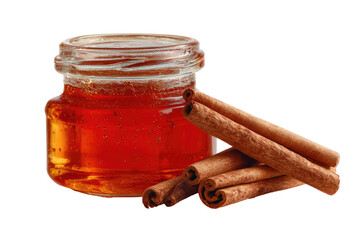 Honey and cinnamon in a glass jar (3)