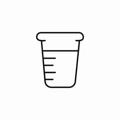 measuring cup icon sign vector
