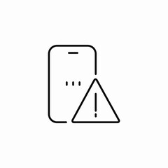 mobile software warning icon sign vector