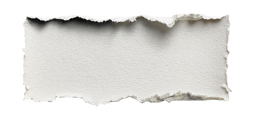 Ripped off piece of white paper