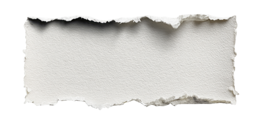 Ripped off piece of white paper